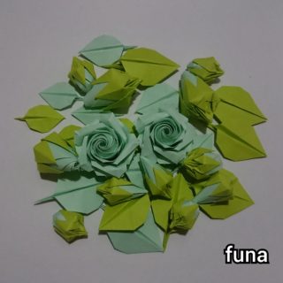 佐藤ローズの練習 葉っぱ編 Funa Origami